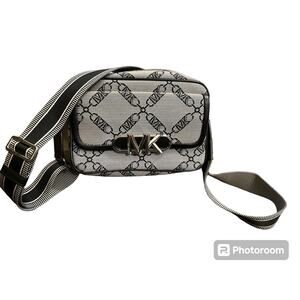 Michael Kors Medium Monogram Chain Camera Crossbody Bag